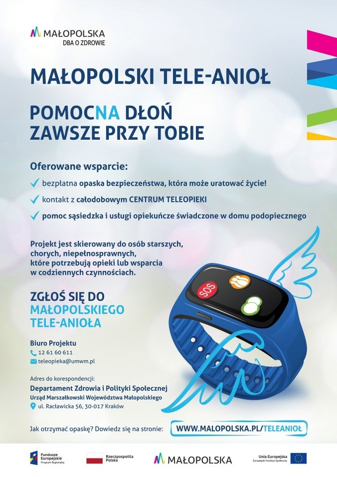 Plakat projektu Małopolski Tele-Anioł